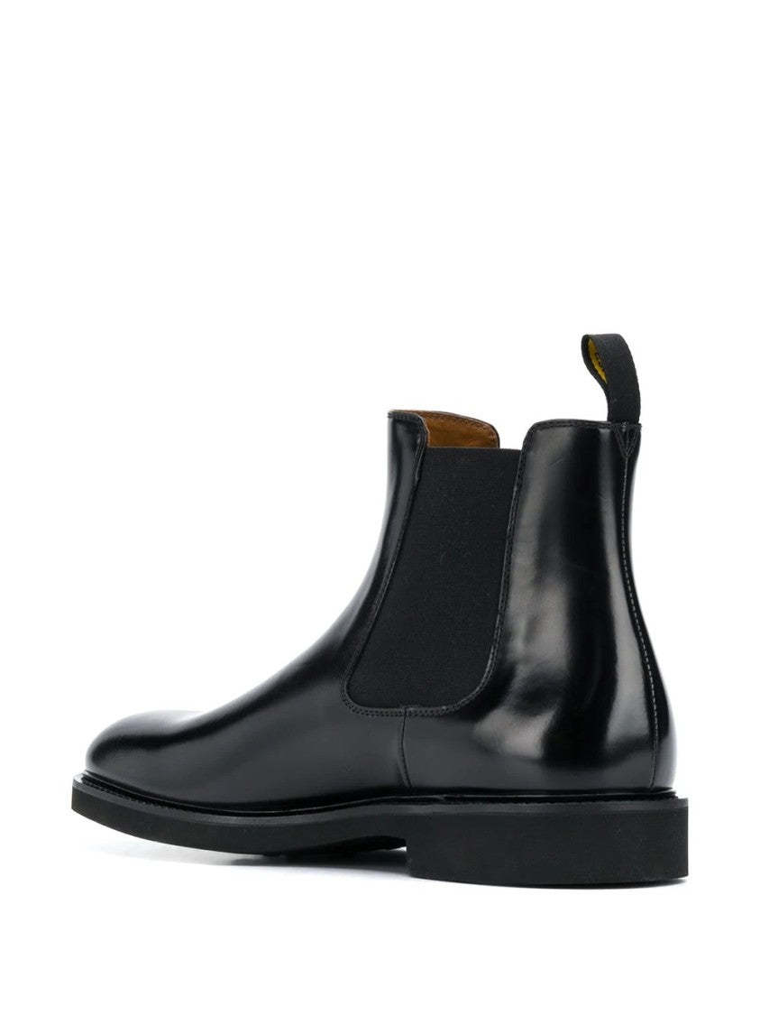Doucal's Black Chealsea Boot Horse Ankle Boots