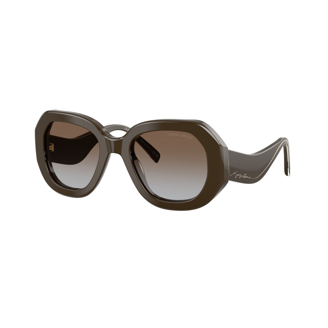 Giorgio Armani 0Ar8248 Oversized Geometric Sunglasses With Glossy Finish