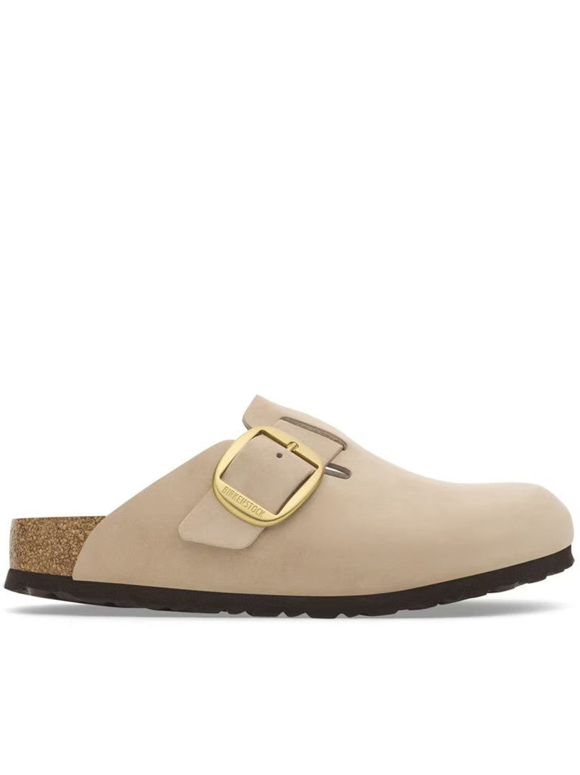 Birkenstock Boston Big Buckle Nubuck Leather Clogs