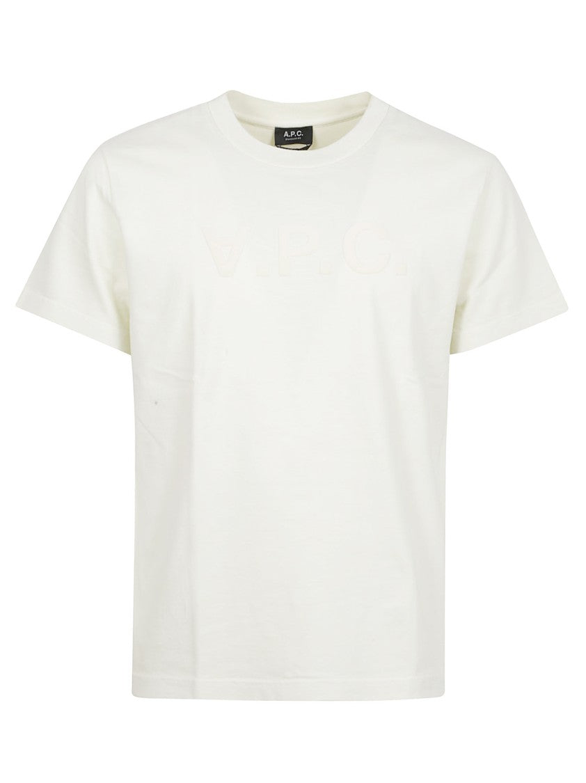 A.P.C. Organic Cotton T-Shirt With Embossed Logo Detail