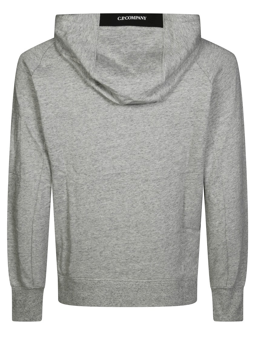 C.P. Company Sweatshirts Hooded Open In Diagonal Raised Fleece