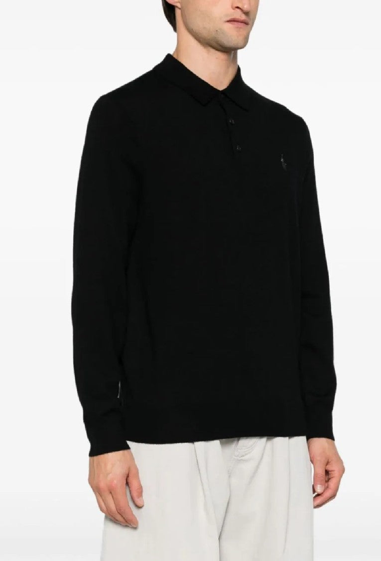 Polo Ralph Lauren Black Wool Long Sleeve Sweater