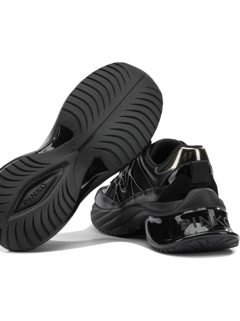 Pinko Modern Black Sneakers With Chunky Sole