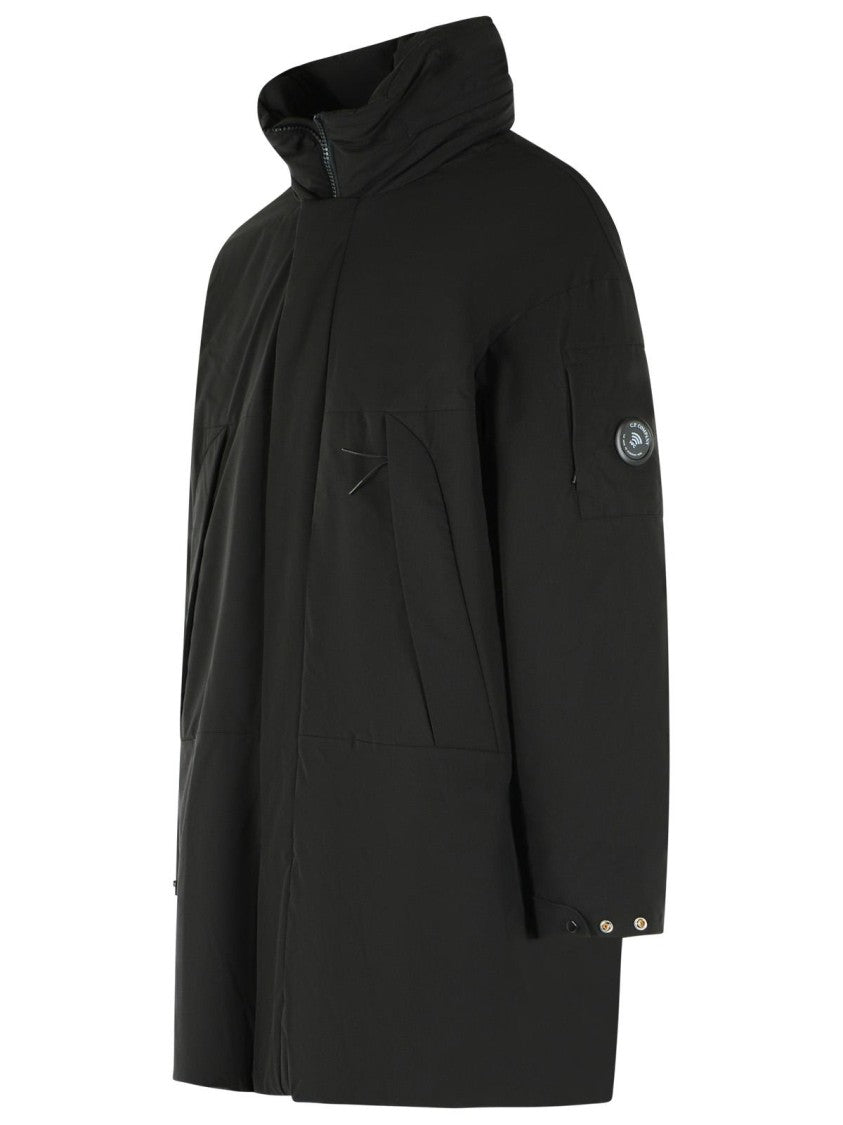 C.P. Company Long Down Jacket In Black 'Pro-Trek'