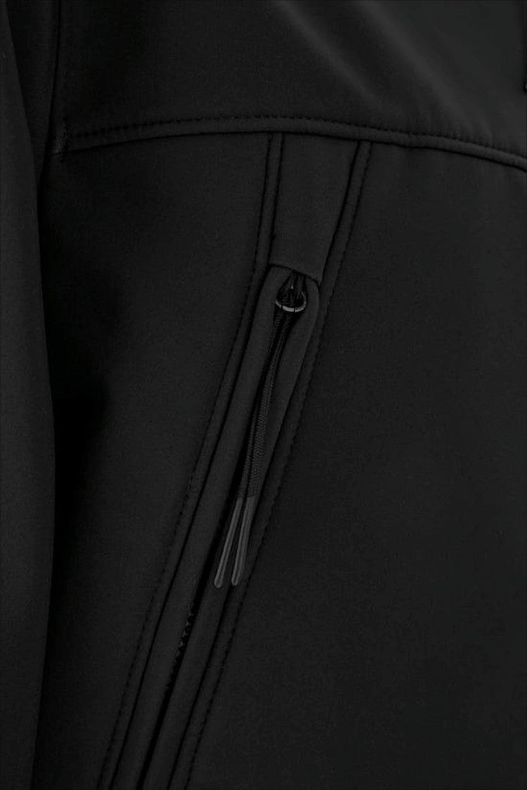 C.P. Company Minimalist Black Hooded Jacket With Zippered Pockets