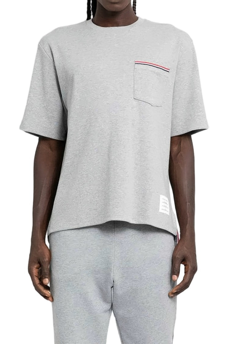 Thom Browne Oversized Light Grey Cotton T-Shirt