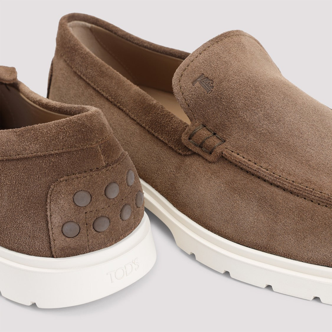 Tod's Walnut Light Brown Suede Leather Loafers