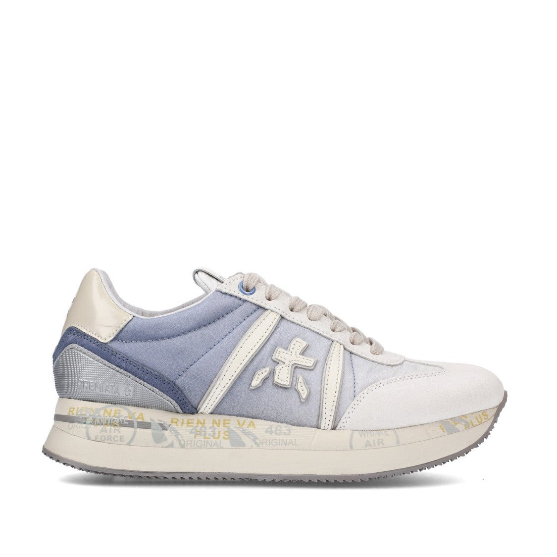 Premiata Conny Sneakers In White Suede