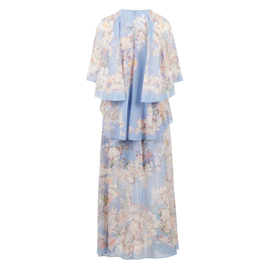 Zimmermann Maxi Floral-Printed Silk Cotton Dress With Ruffles