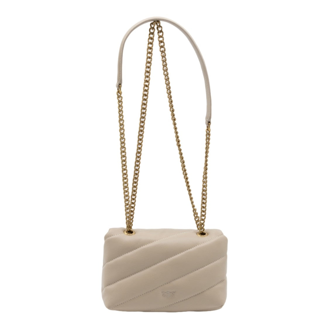 Pinko Quilted Shoulder Bag With Distinctive Gold-Tone Clasp