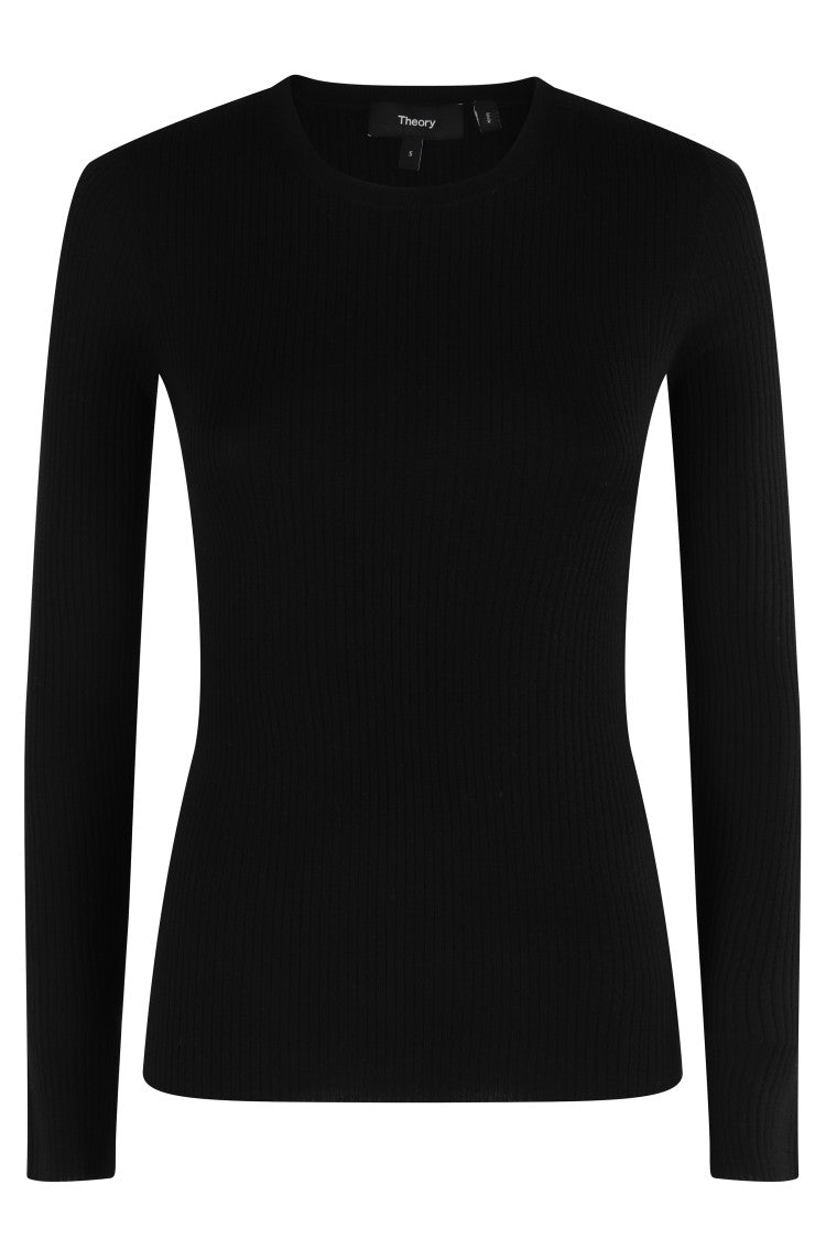 Theory Black Mirzi B Refine Sweater