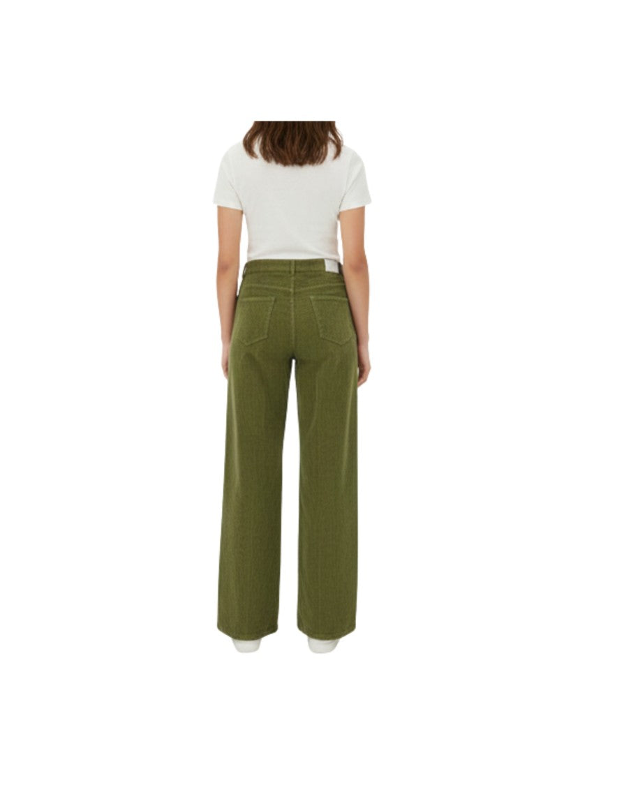 Cellar Door High-Waisted Ribbed Stretch Corduroy Trousers