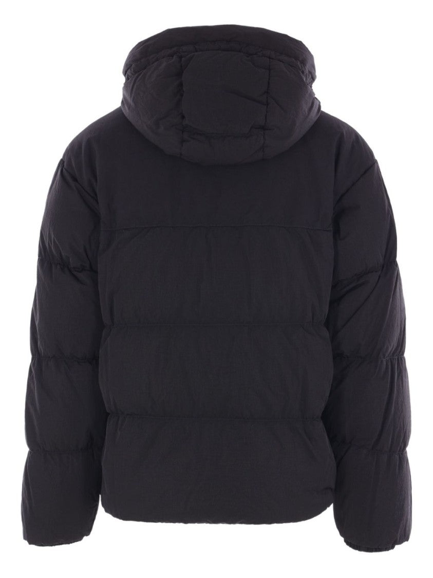 C.P. Company Puffy Black Coat With High Collar