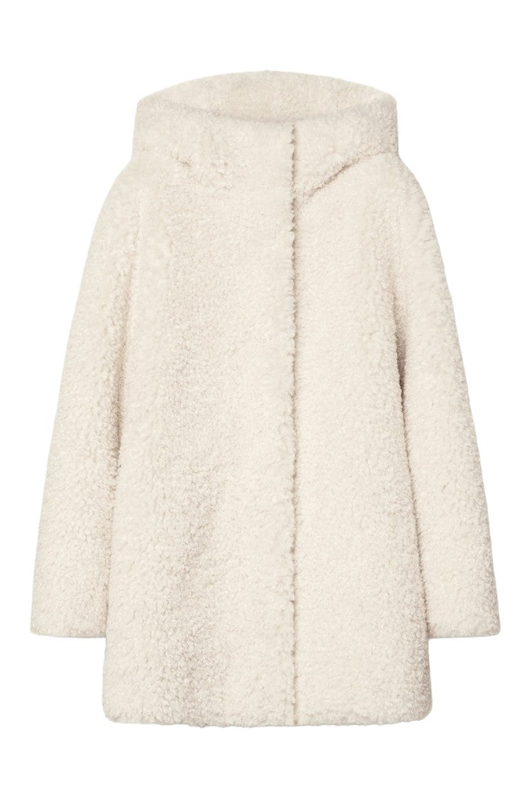 Rrd Cream Curly-Pile Hooded Jacket