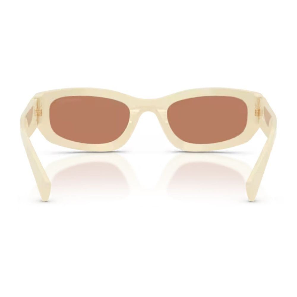 Miu Miu 0Mu B04s Miu Glimpse Rectangular Milk-White Acetate Sunglasses