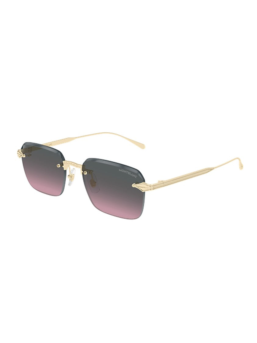 Montblanc Mb0456s Rimless Metallic International Sunglasses