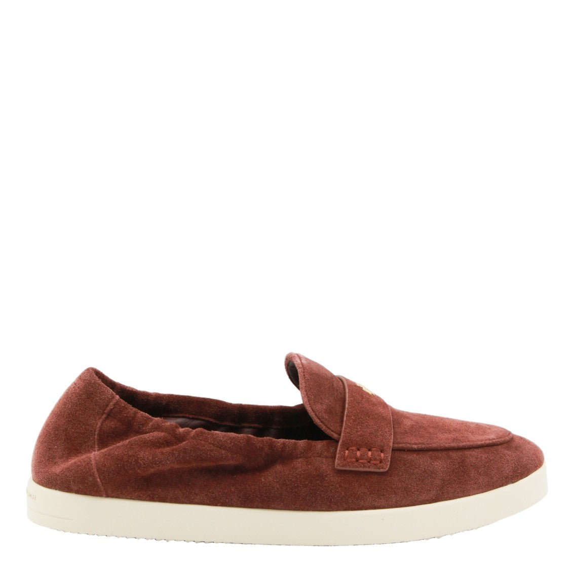 Tory Burch Moccasin-Inspired Brown Suede Flats