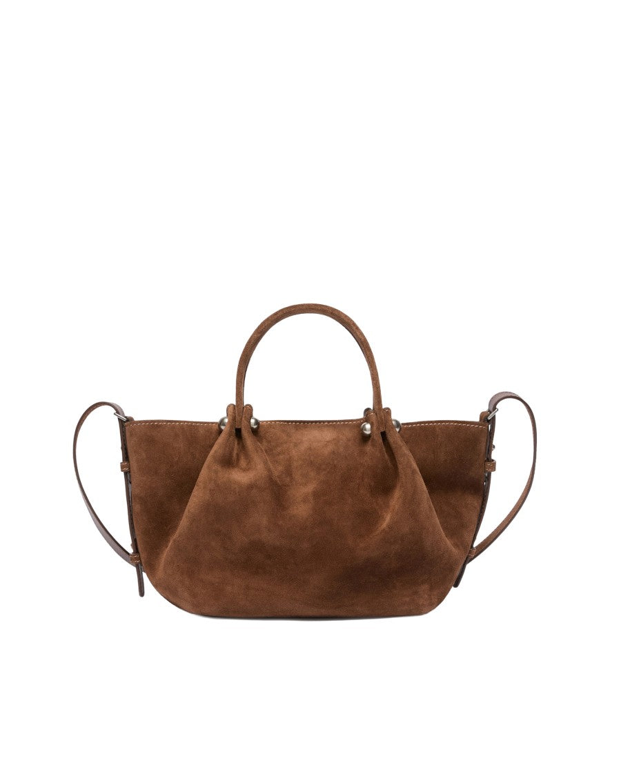 Max Mara Chocolate Kario Soft Calf Leather Shoulder Bag