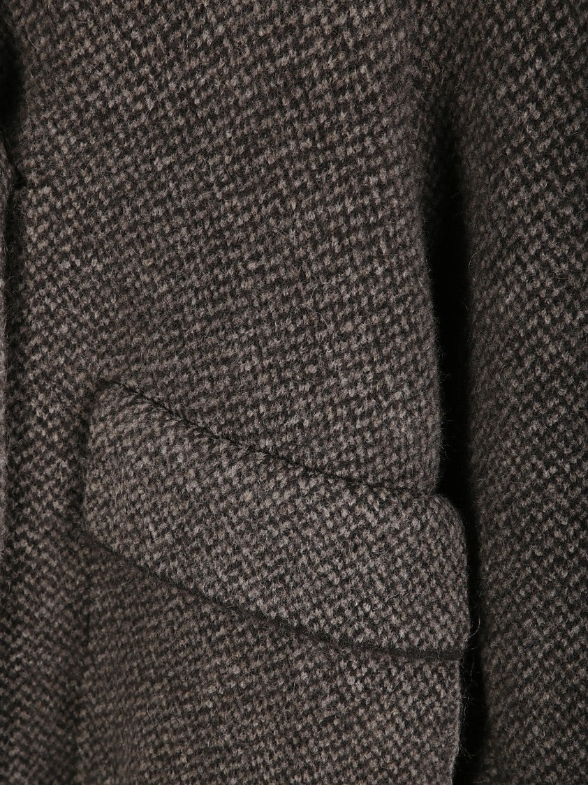 Boboutic Double-Breasted Knitted Jacket With Notched Lapels