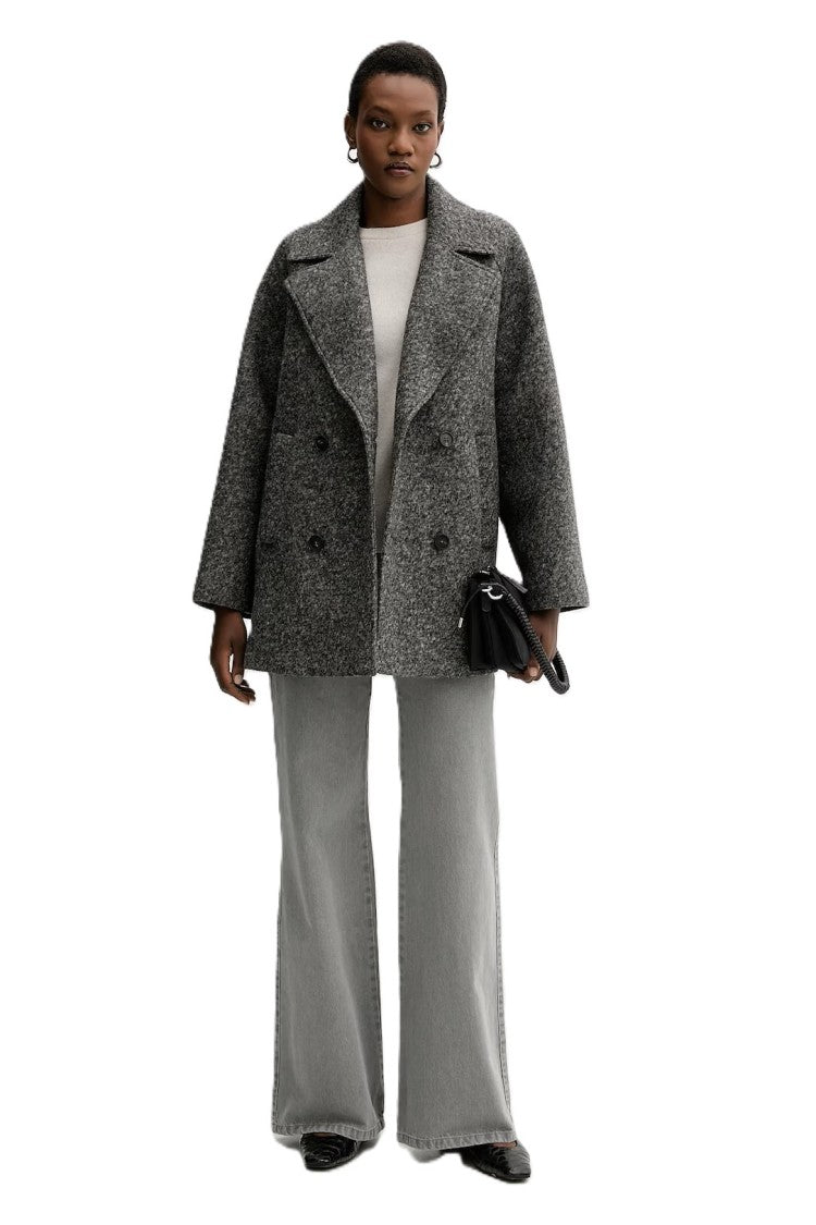 Max Mara Obliqua Double-Breasted Coat With Wide Lapels