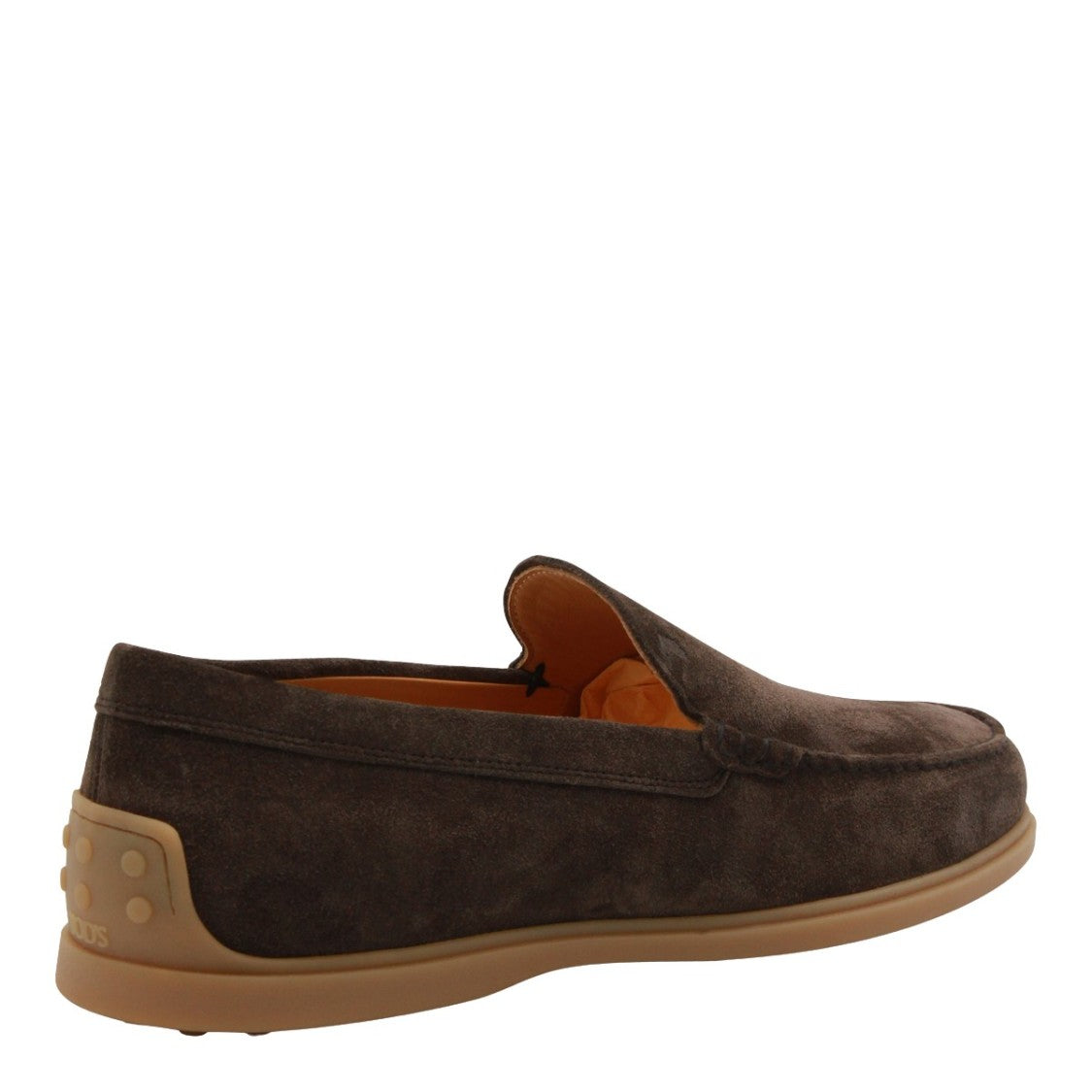 Tod's Moccasin-Inspired Brown Suede Loafers With Textured Sole
