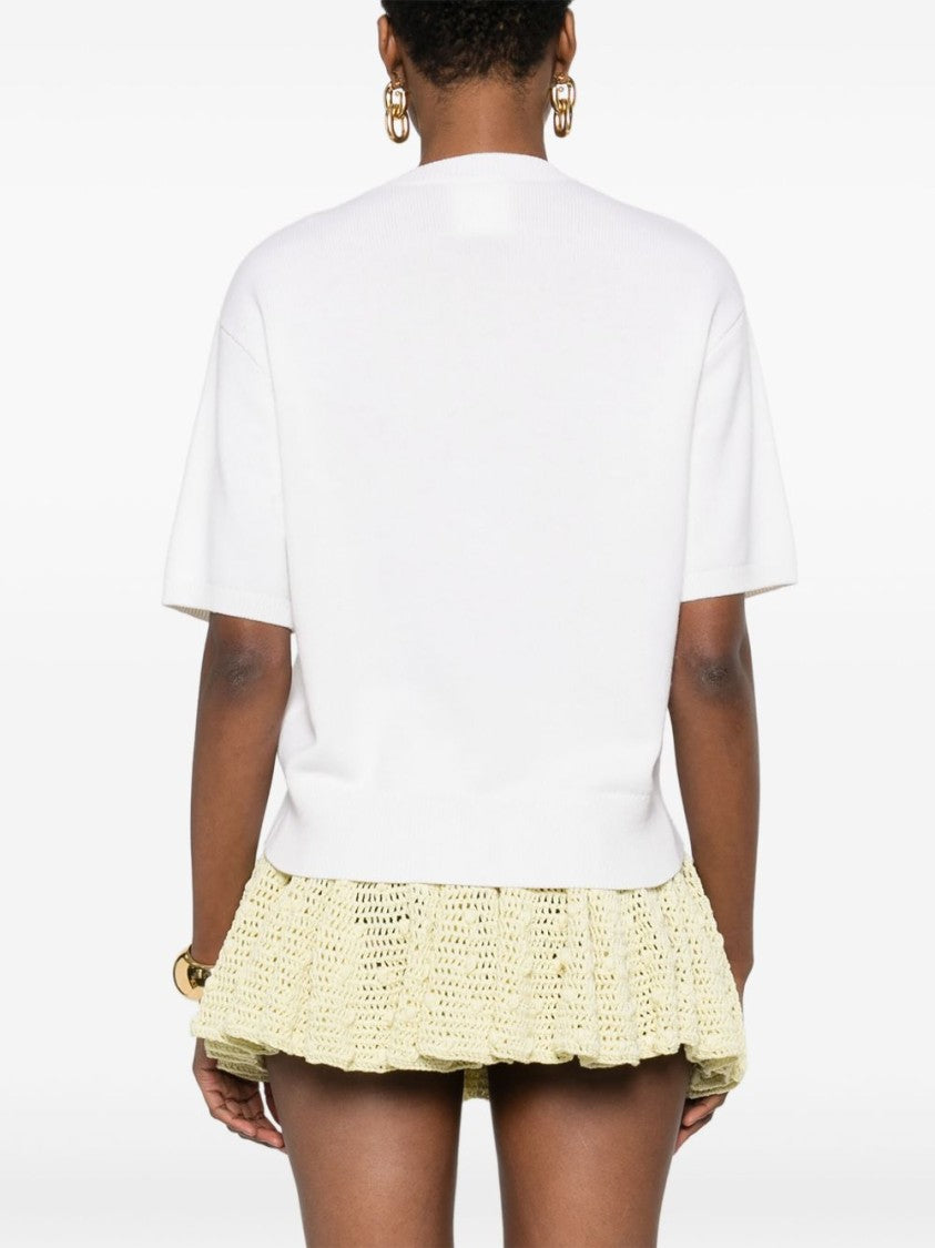 Givenchy White Crew Neck Short Sleeve Sweater