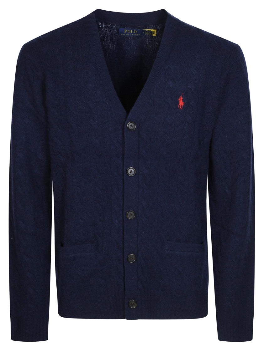 Polo Ralph Lauren Cable-Knit Deep V-Neck Cardigan