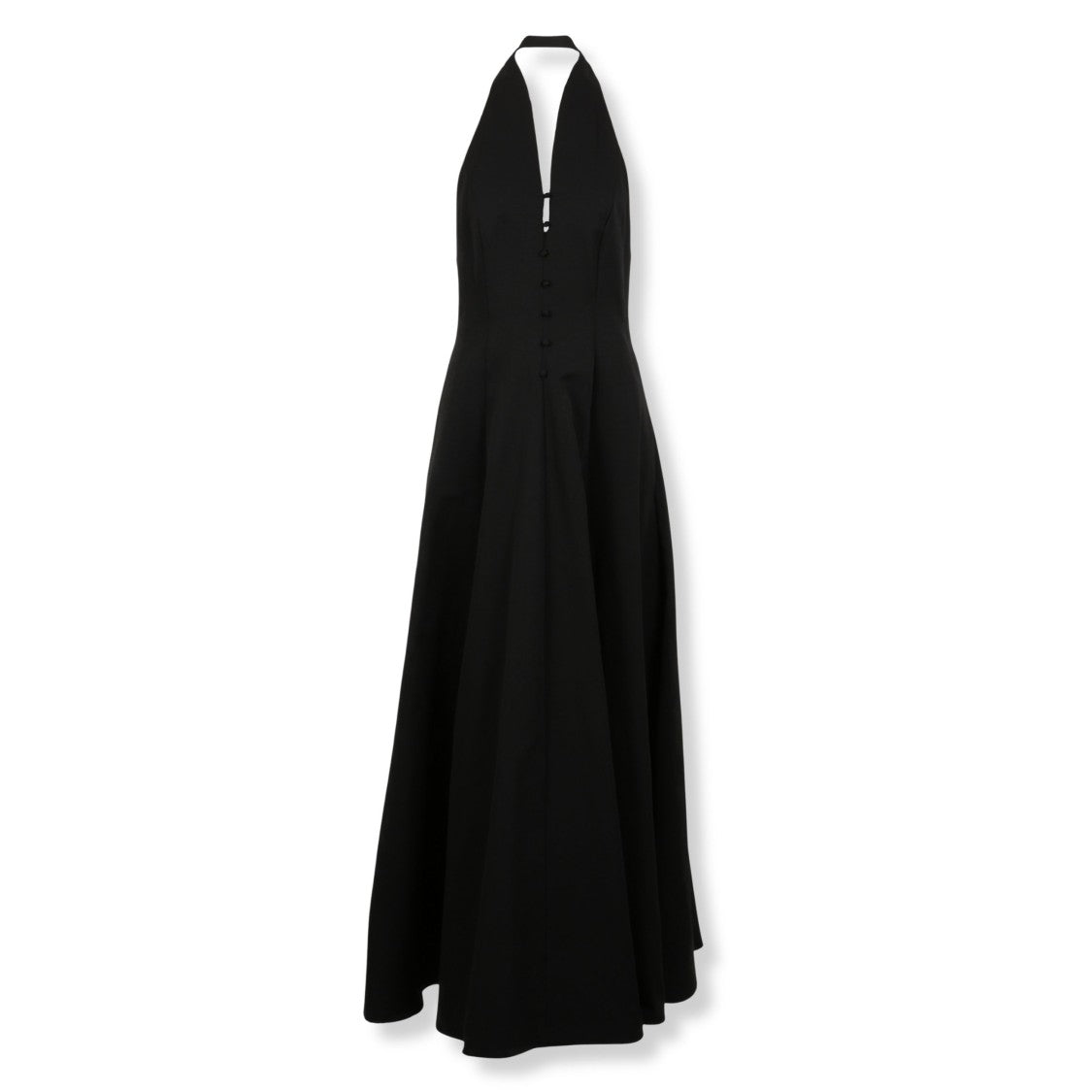 Staud Stella Halter-Neck Pleated Dress