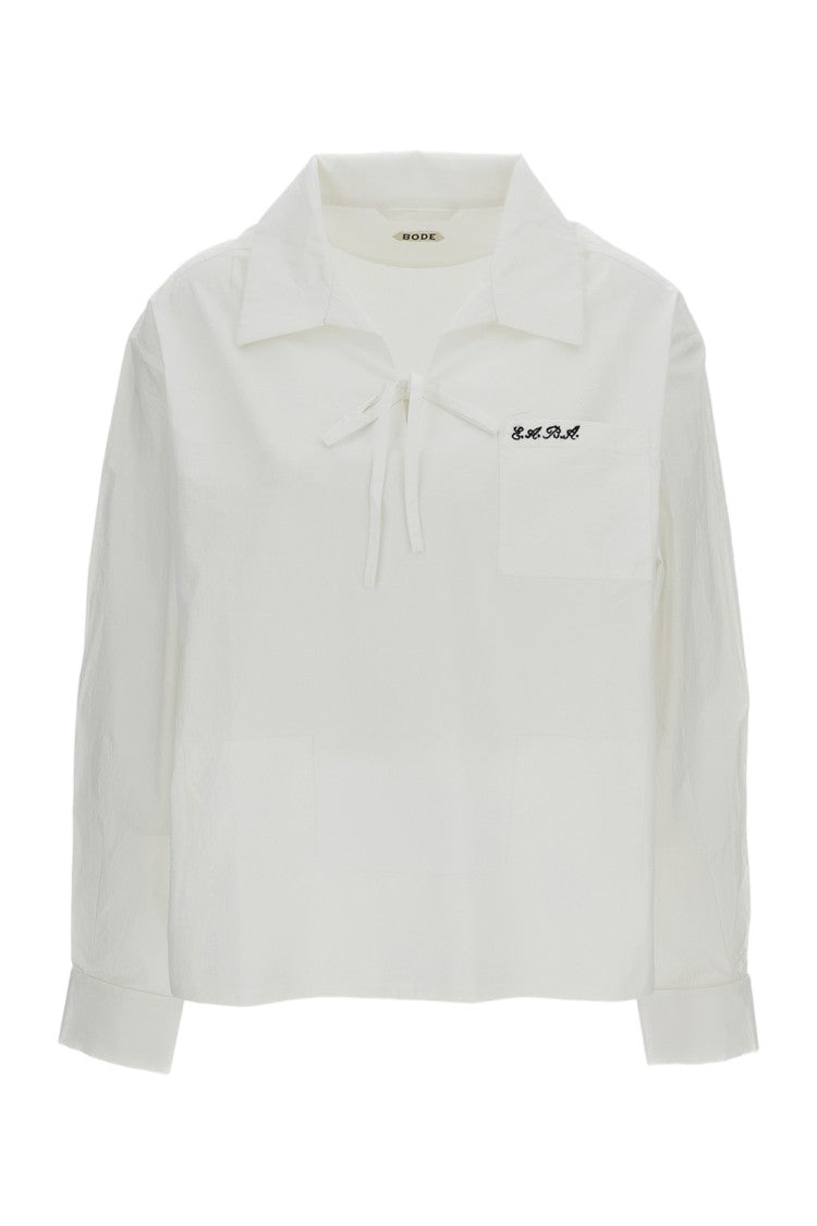 Bode New York White Cotton Maze Long Sleeve Shirt
