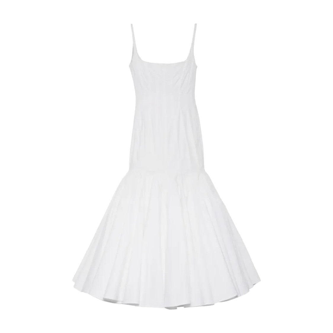 Jacquemus Fitted White Midi Dress