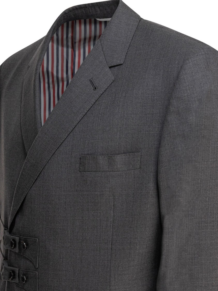Thom Browne Tailored Grey Wool Jacket