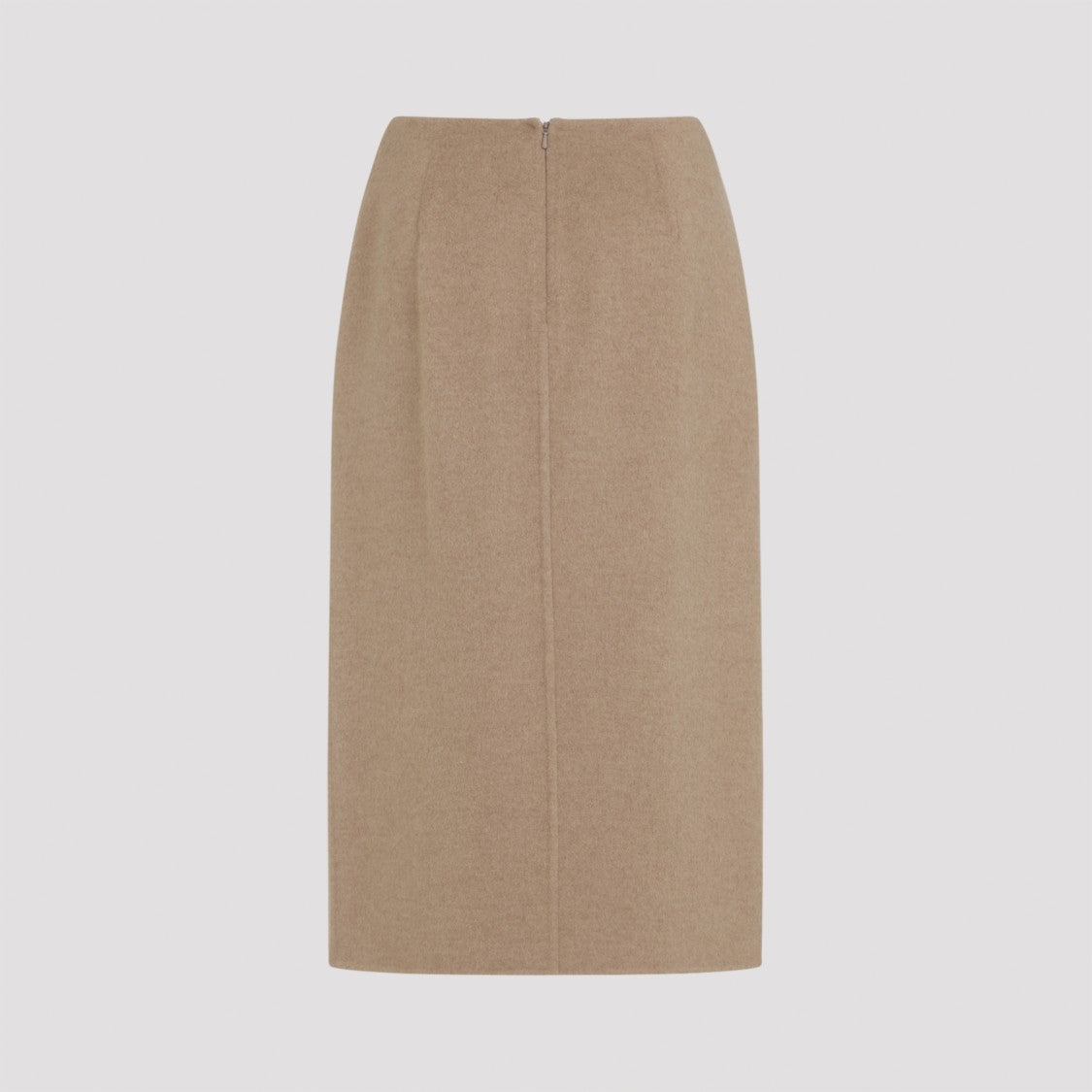 Max Mara Knee-Length Camel Wool Midi Skirt