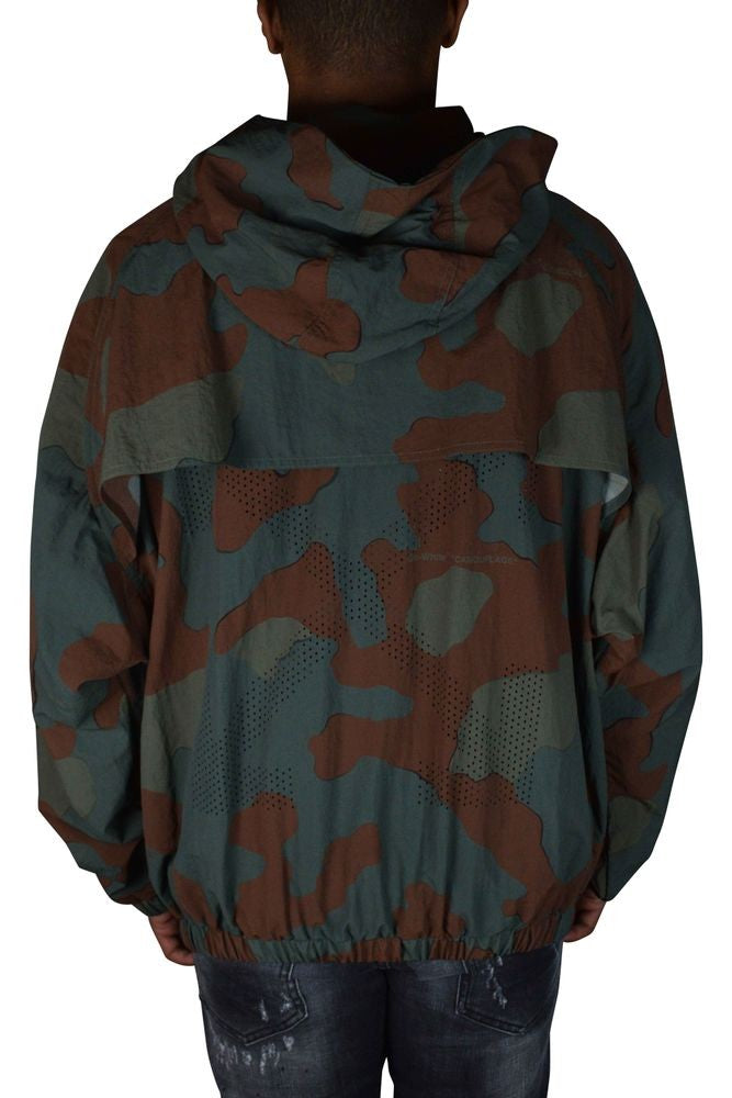 Off-White Military-Inspired Camouflage Sweatshirt With Graphic Design