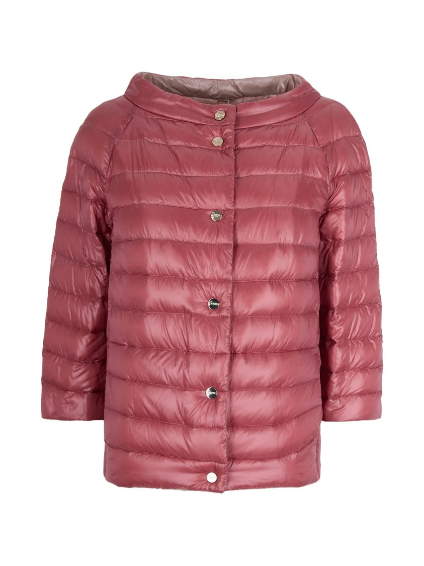 Herno Pink Duvet Short Puffer Polyamide Jacket