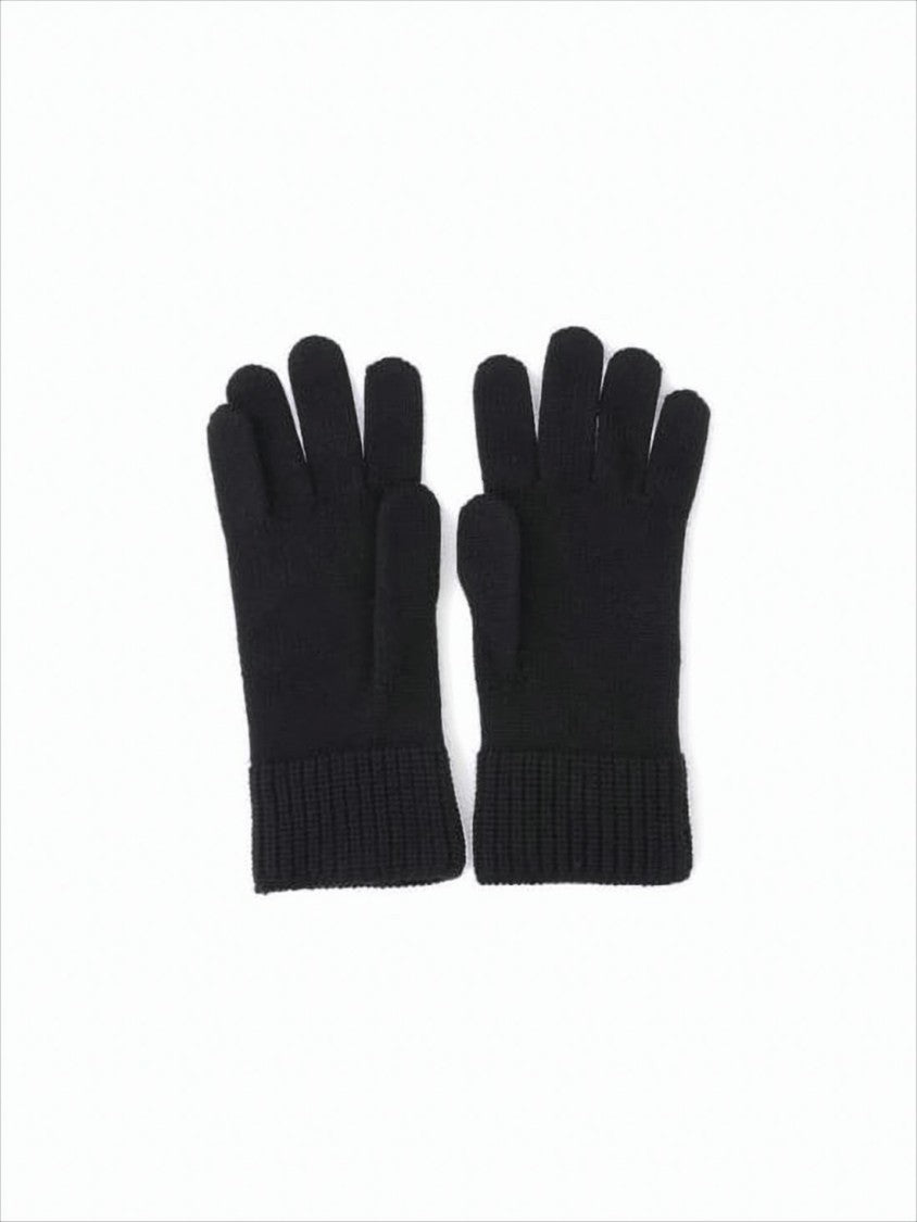 Maison Margiela Ribbed Knit Gloves With Four Stitch Detailing