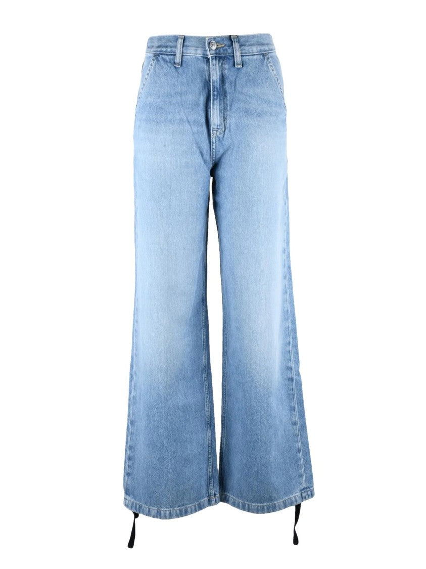 Tommy Jeans Light Blue Wide-Leg Jeans