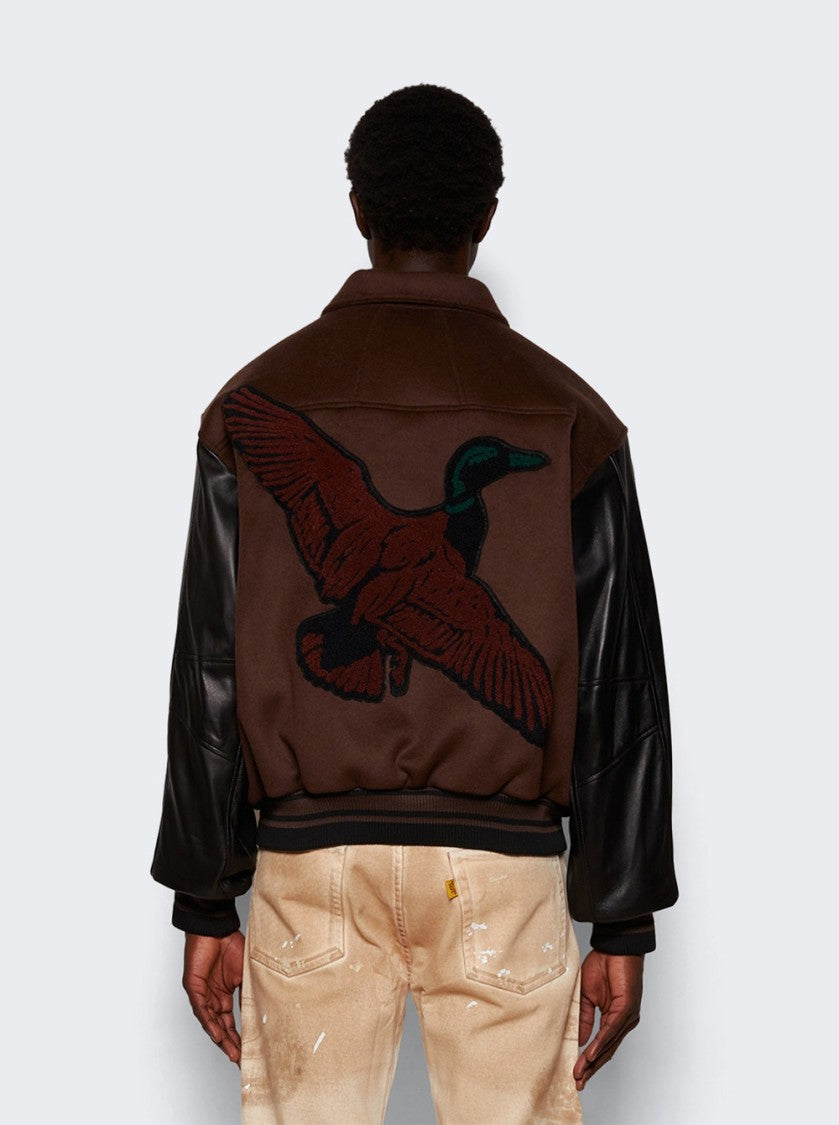 Rhude Duck Varsity Jacket Brown