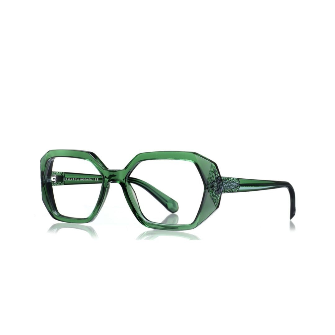 Lamarca Ceselli 150 Geometric Hexagonal Sunglasses With Textured Acetate Frame