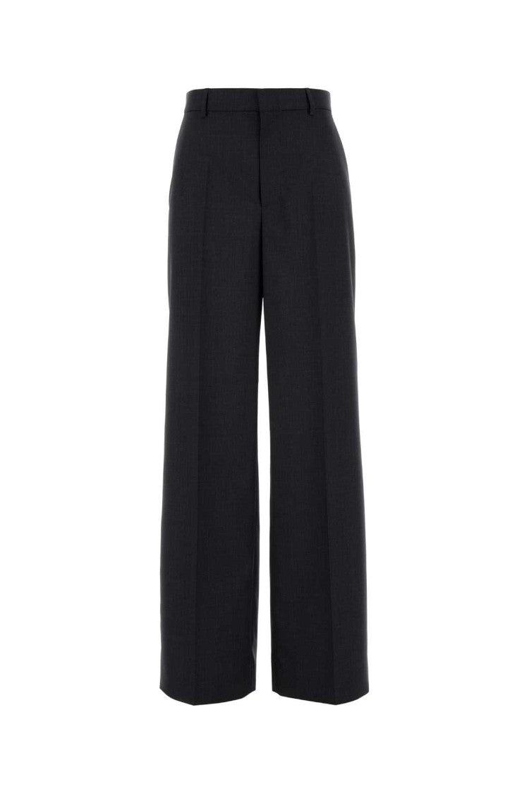 Gucci Charcoal Wool Wide-Leg Pant