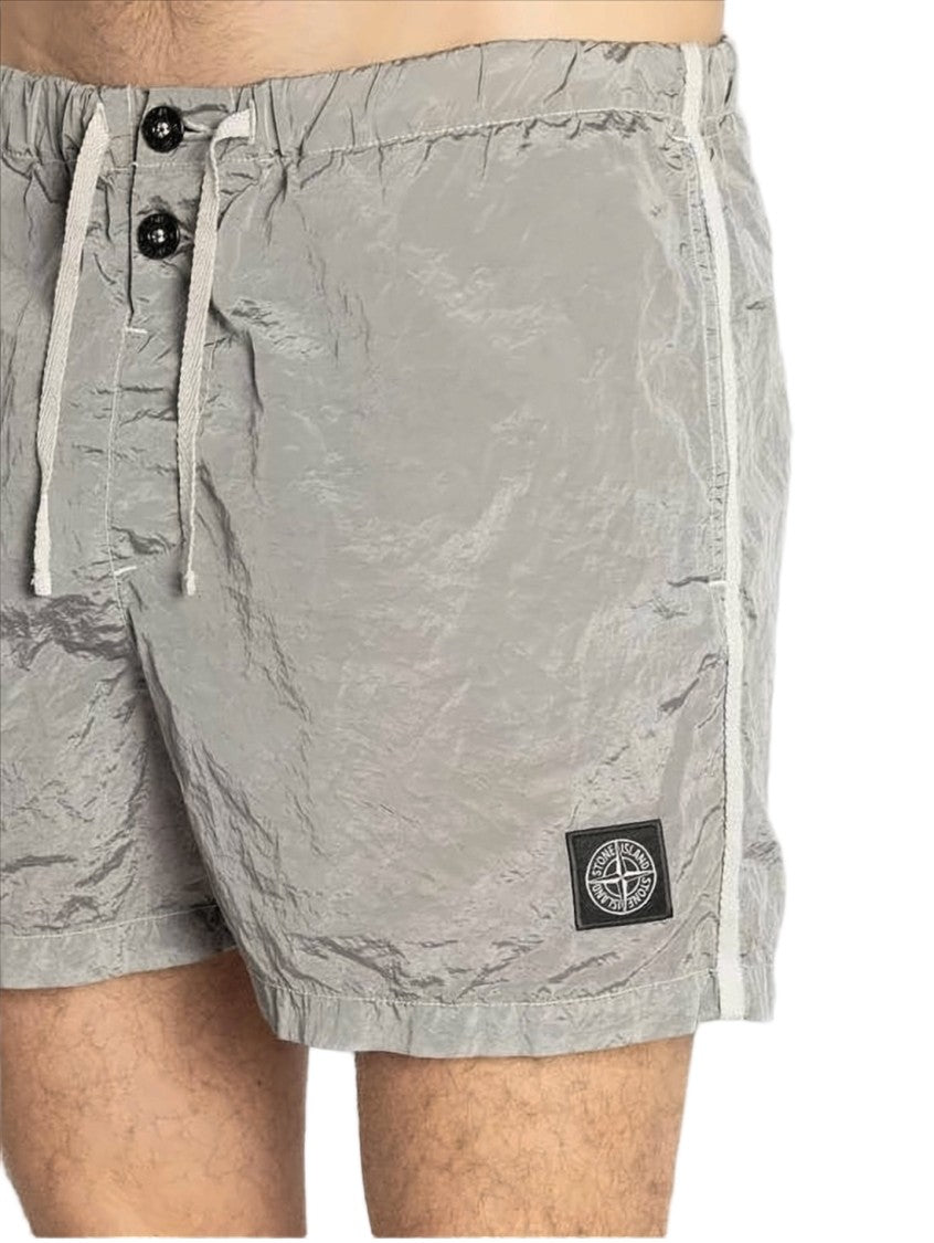 Stone Island Relaxed Fit Drawstring Waist Shorts