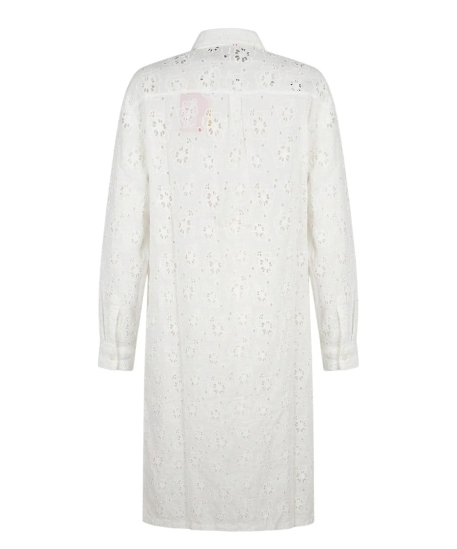 Mc2 Saint Barth Knee-Length Shirt Dress With Eyelet Pattern