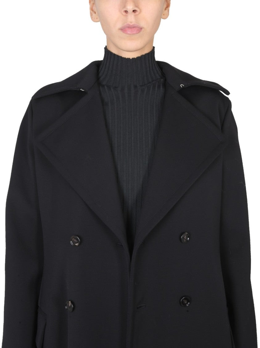 Bottega Veneta Double-Breasted Coat With Convertible Collar And Tailored Fit