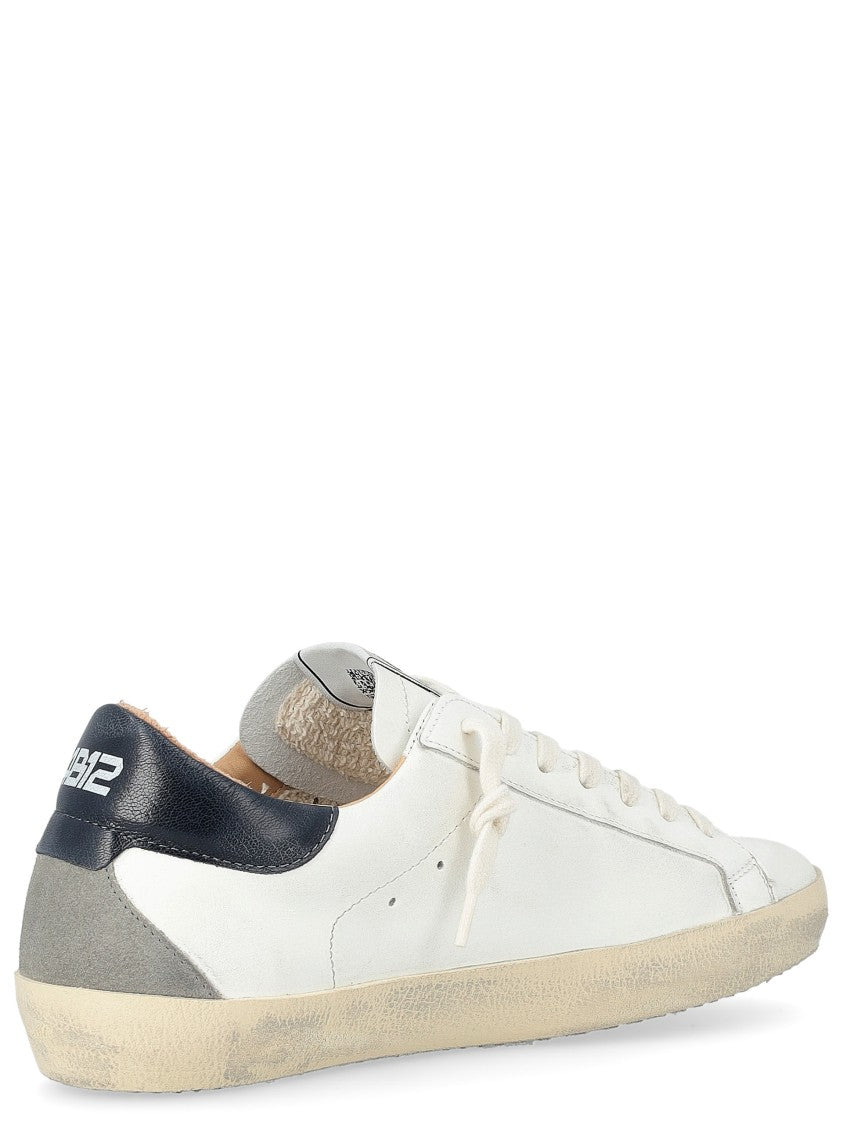 4B12 Suprime Sneakers In White Leather