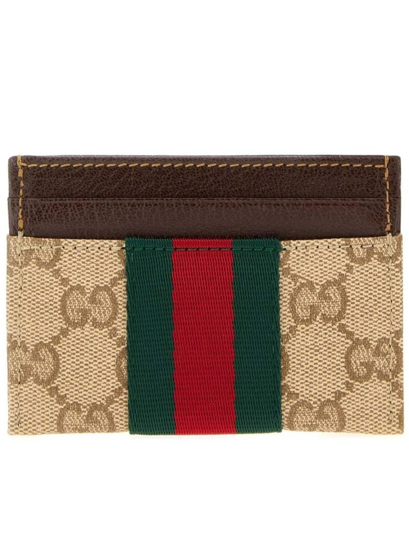 Gucci Beige Card Case Monogram Cardholder