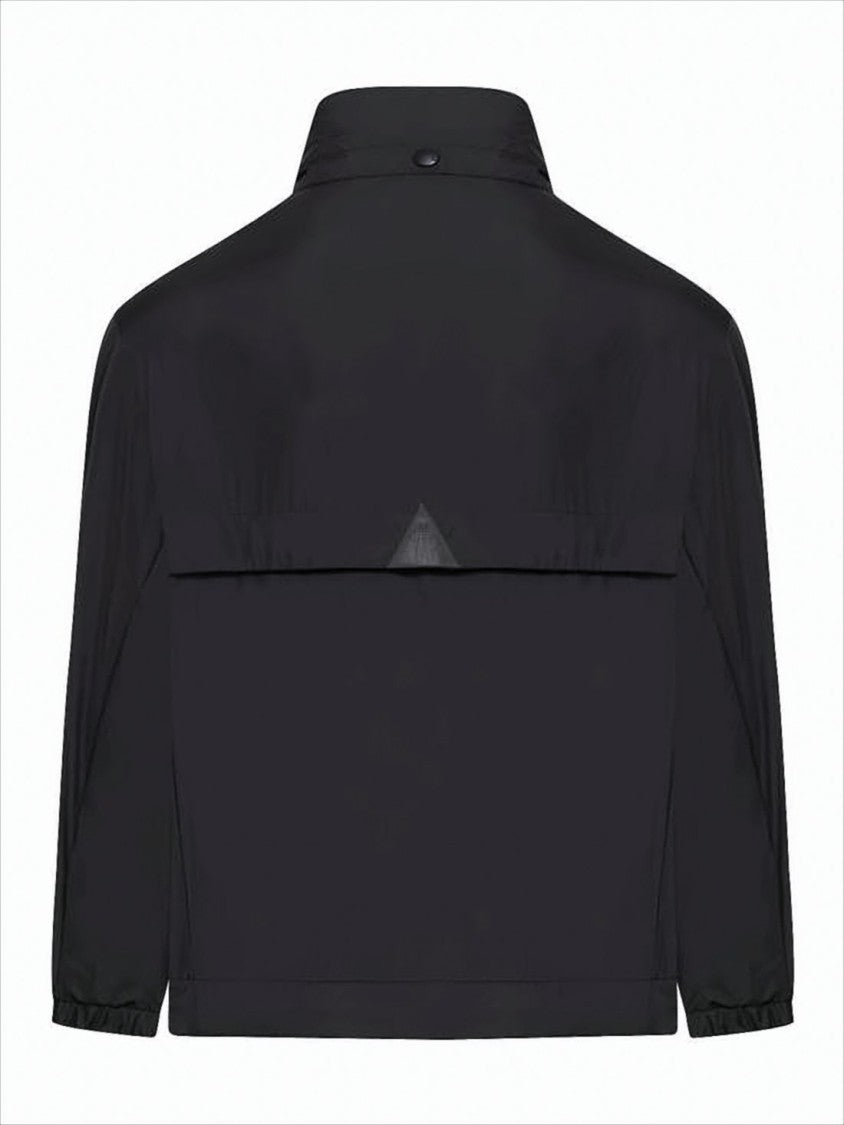 Moncler Lightweight Black Jacket With High Collar