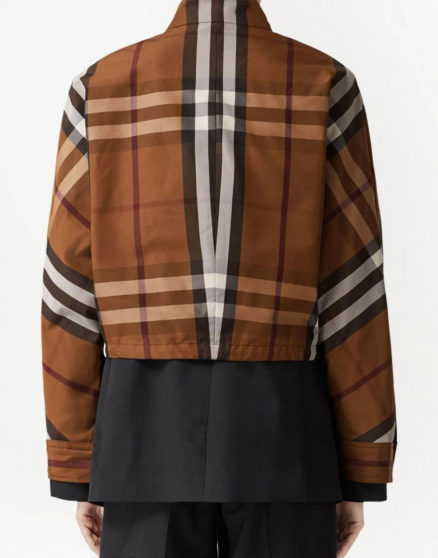 Burberry Ayton Check Pattern Zip-Up Jacket
