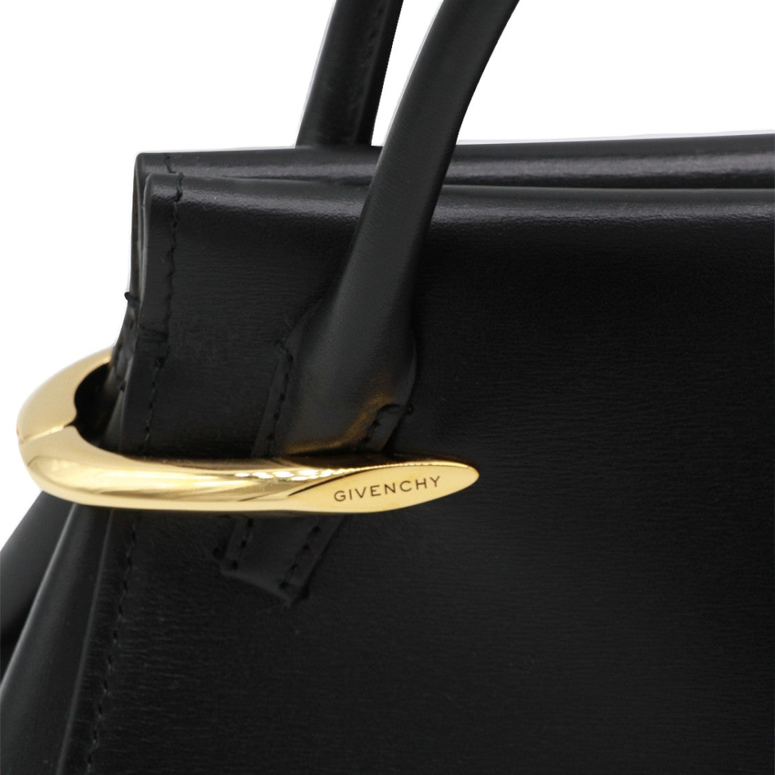 Givenchy Structured Black Handbag With Gold-Tone Accents