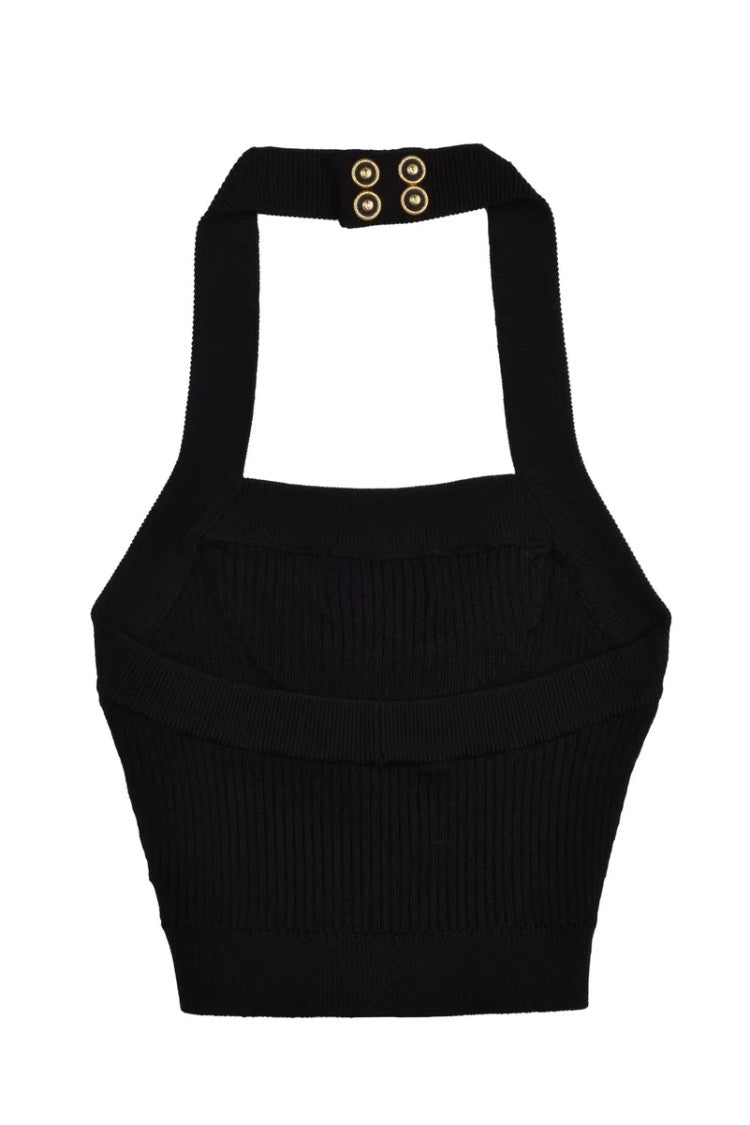 Balmain Viscose Top - Black