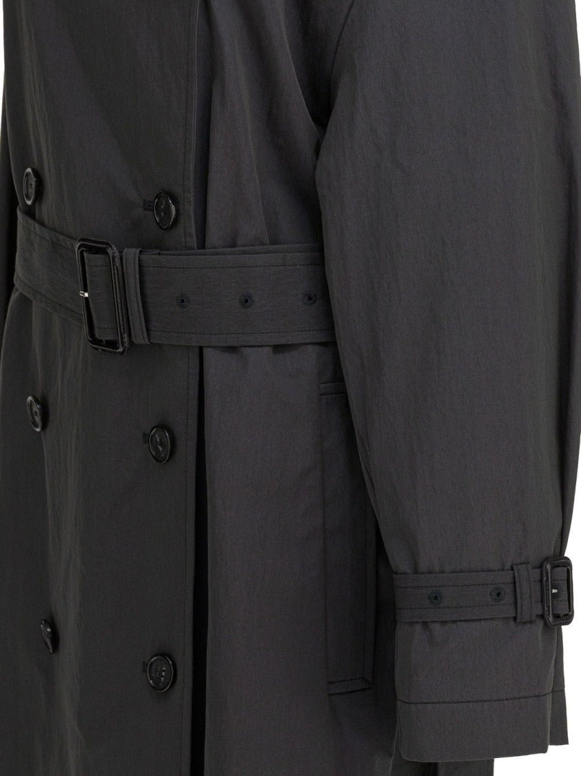 Totême Double-Breasted Black Trench Coat