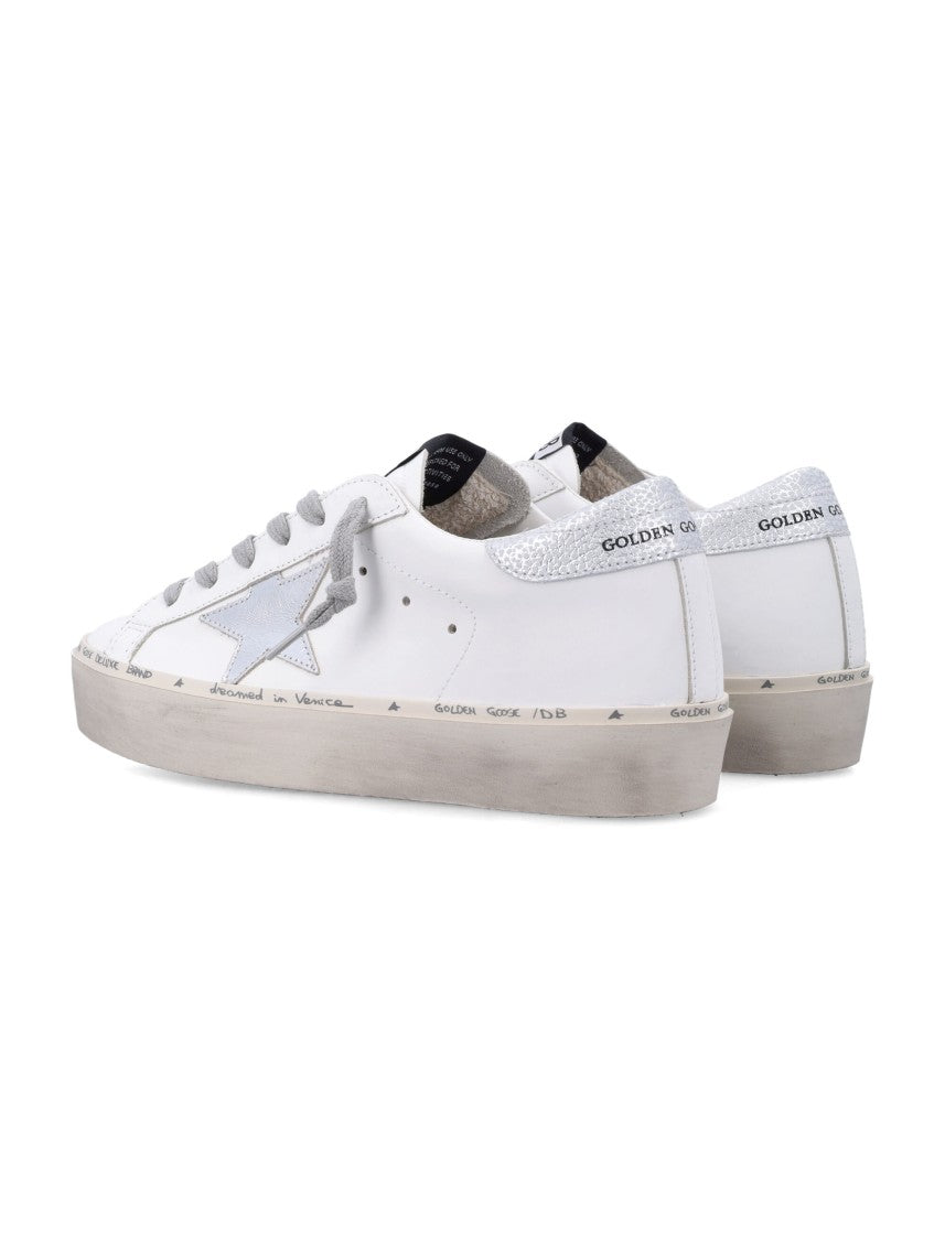 Golden Goose Low-Top Vintage-Inspired Leather Sneakers With Metallic Accents